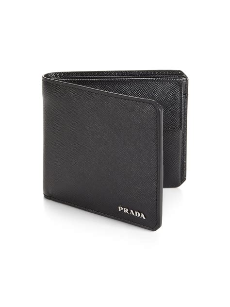 prada black wallet men|used prada men's wallet.